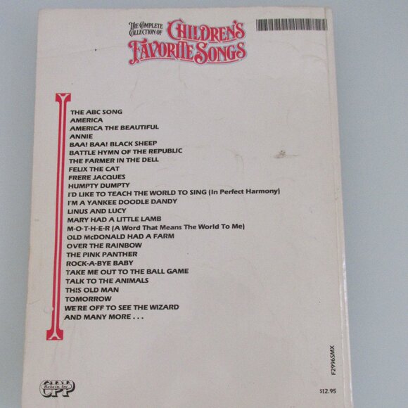 Complete Collection of Children's Favorite Songs Vintage Sheet Music Songbook - Picture 3 of 5